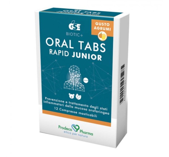 GSE Oral Tabs Rapid Junior 12 Compresse Trattamento/Prevenzione Stati Infiammatori Gola