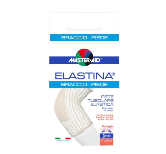 RETE TUBOLARE ELASTICA IPOALLERGENICA MASTER-AID ELASTINA BRACCIO/PIEDE 3 MT IN TENSIONE CALIBRO 4 CM