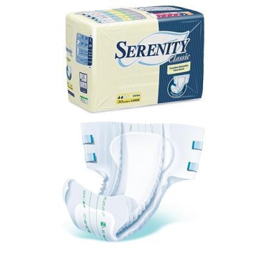 PANNOLONE PER INCONTINENZA SERENITY CLASSIC SUPER TAGLIA EXTRA LARGE 15 PEZZI