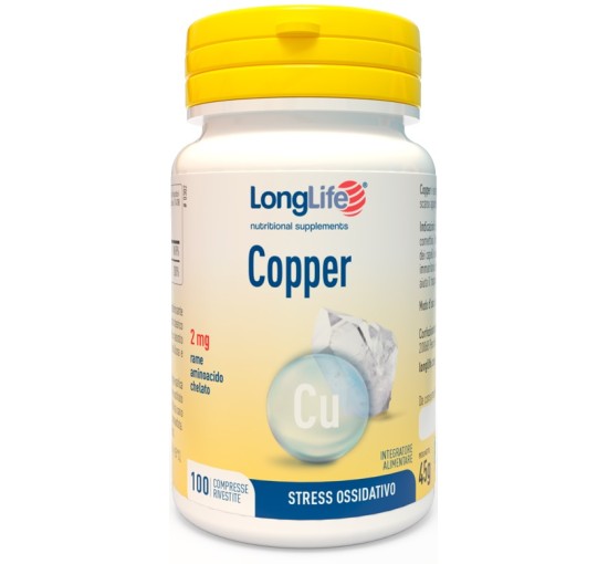 LONGLIFE COPPER 2mg 100 Cpr