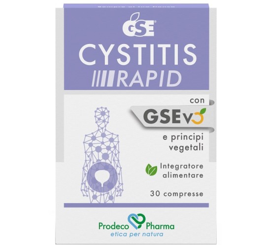 GSE Cystitis Rapid 30 Compresse Integratore Alimentare Per L'Equilibrio Delle Funzioni Fisiologiche Dell'Apparato Urinario