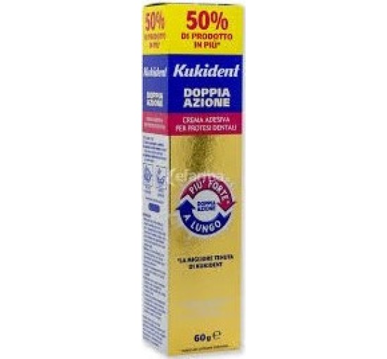 KUKIDENT PLUS DOPPIA AZIONE CREMA ADESIVA PER PROTESI DENTARIE 60 G