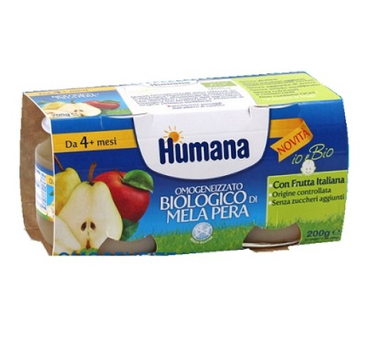 OMO HUMANA Mela-Pera 2x100g