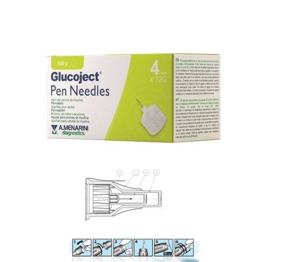 GLUCOJECT Pen Needles 32g 4mm