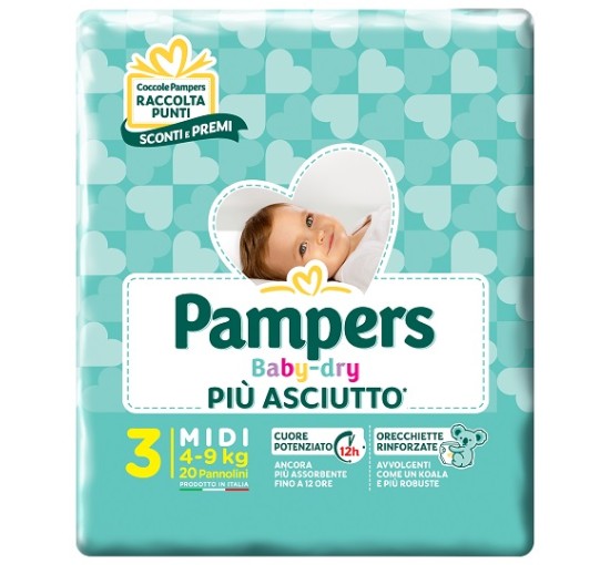 PAMPERS B/D  4-9Kg Midi20pz 3