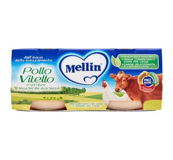 OMO MELLIN Pollo/Vit.Verd2x80g