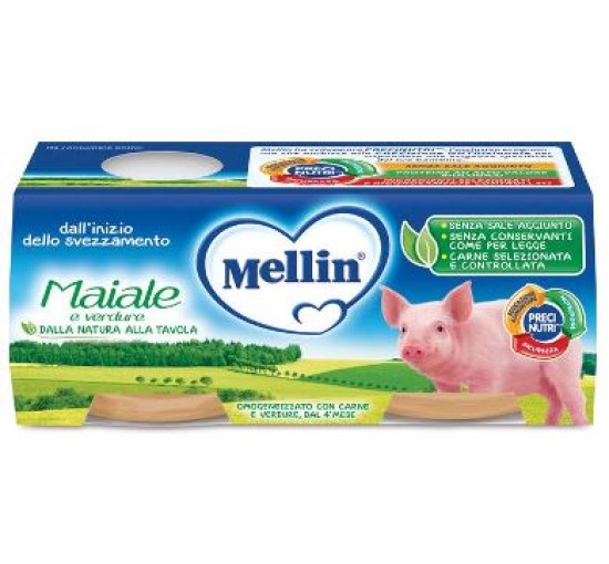 OMO MELLIN Maiale C/Verd.2x80g