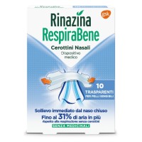 RINAZINA RESPIRABENE CEROTTI NASALI TRASPARENTI CARTON 10 PEZZI