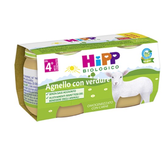 OMO HIPP Bio Agnello/Verd.2x80