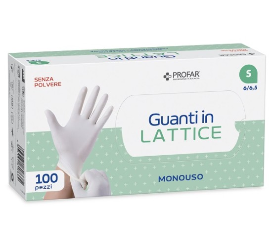 PROFAR GUANTO IN LATTICE SENZA POLVERE S 100 PEZZI PROFAR GUANTO IN LATTICE SENZA POLVERE S 100 PEZZI