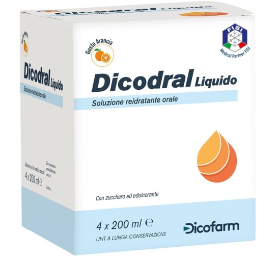 DICODRAL LIQUIDO SOLUZIONE REIDRATANTE ORALE 4 X 200 ML