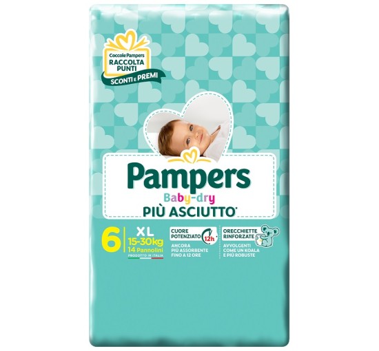 PAMPERS B/D 15-30Kg XL 14pz 6