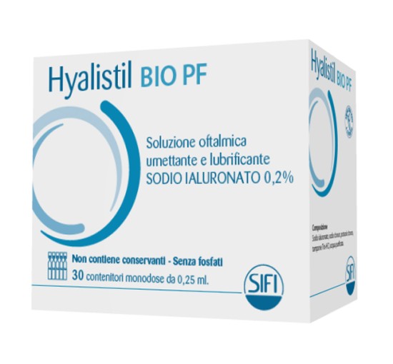 HYALISTIL BIO SOLUZIONE OFTALMICA PHOSPHATE FREE MONODOSE ABASE DI ACIDO IALURONICO 0,2% 30 FLACONCINI 0,25 ML