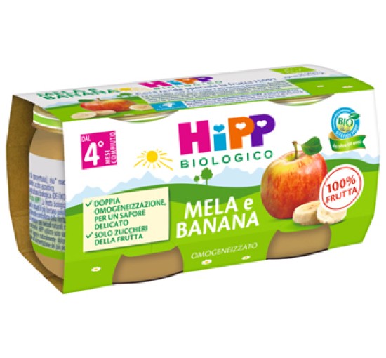 OMO HIPP Bio Mela/Banana 2x80g