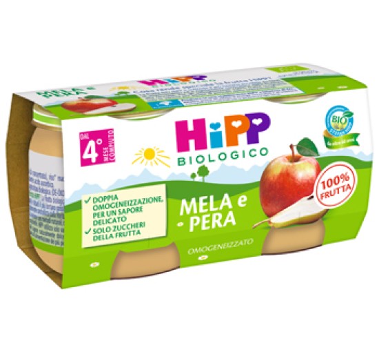 OMO HIPP Bio Mela/Pera*2x80g