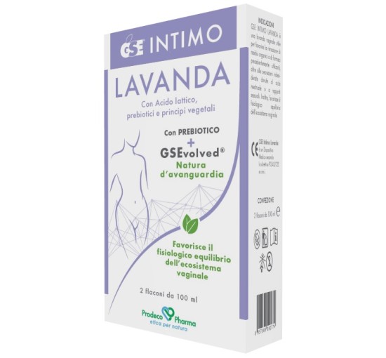 GSE INTIMO LAVANDA 2 Flaconcini 100 Millilitri Lavanda Vaginale Equilibrio Fisiologico Ecosistema Vaginale