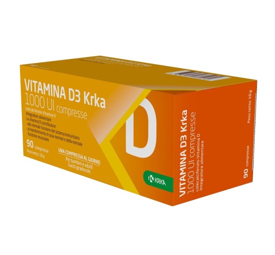 VITAMINA D3 KRKA 1000 UI 90CPR