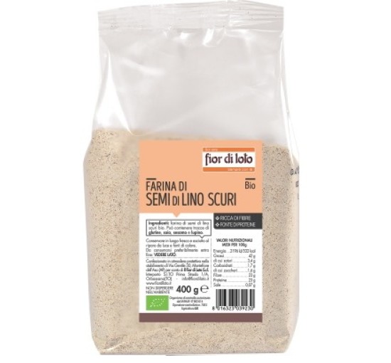 FARINA SEMI LINO SCURI BIO400G