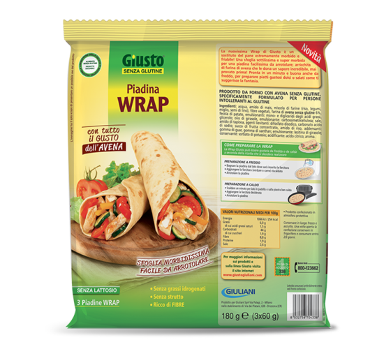 GIUSTO S/G Wrap Piadina 180g