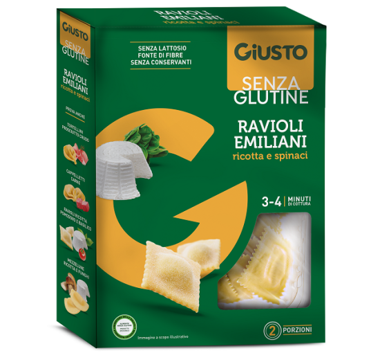 GIUSTO S/G RAVIOLI RICOTTA/SPI