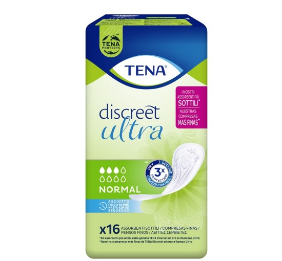 TENA DISCREET ULTRA NORMAL 16P