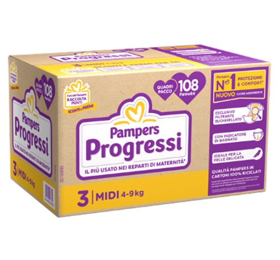 PAMPERS QU PROG MIDI 108PZ PAMPERS QU PROG MIDI 108PZ