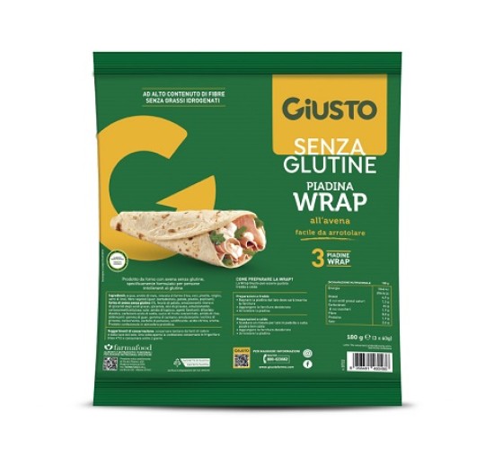 GIUSTO S/G WRAP AVENA 3X60G