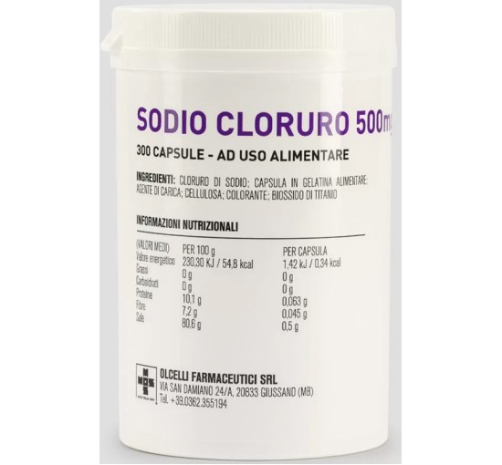 SODIO CLORURO 300CPS 500MG