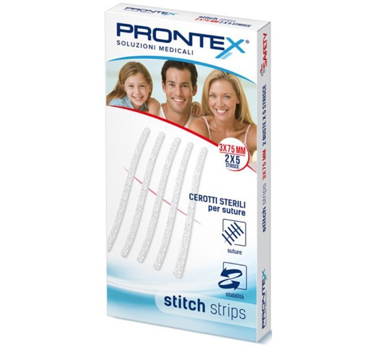 PRONTEX STITCH STRIPS 3X75 10P