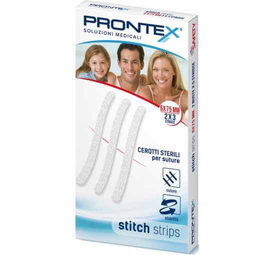 PRONTEX STITCH STRIPS 6X75 10P