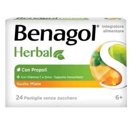 BENAGOL HERBAL MIELE 24PAST