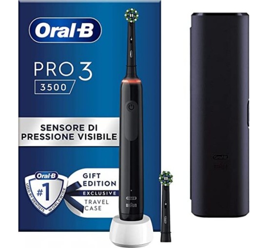 ORALB PRO 3 BLACK SPAZZ+2REF