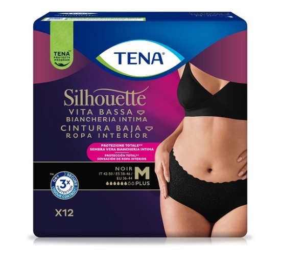 TENA SILHOUETTE NOIR M V/B 12P