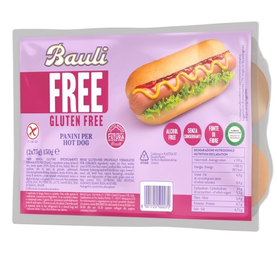 BAULI FREE PANINI HOT DOG 2PZ
