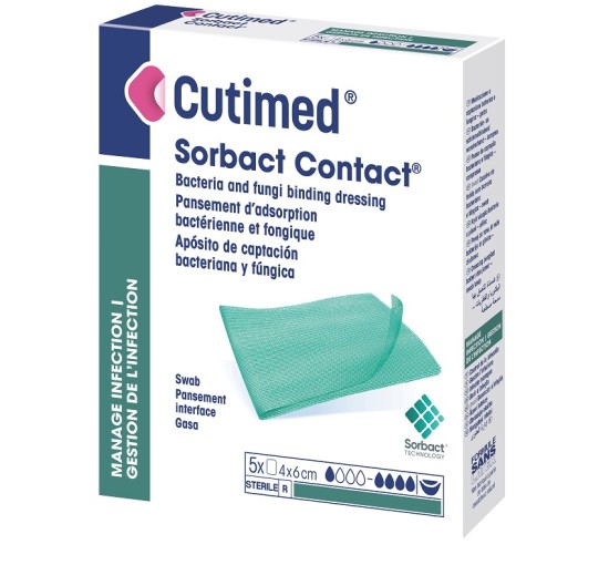 CUTIMED SORBACT CONT 4X6CM 5PZ