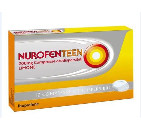 NUROFENTEEN*12 cpr orodisp 200 mg limone