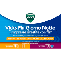VICKS FLU GIORNO NOTTE*12 cpr giorno + 4 cpr notte