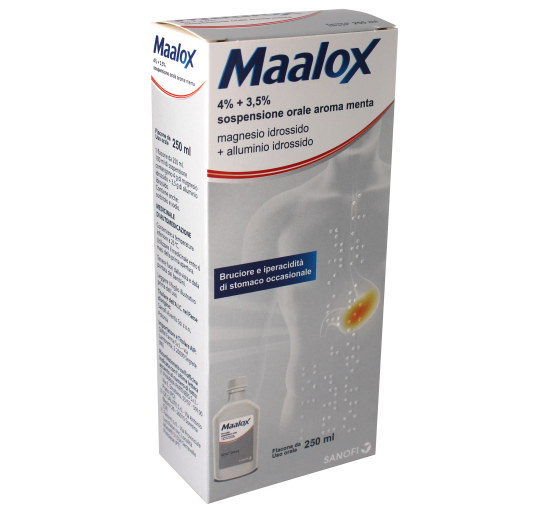 MAALOX*OS SOSP 250ML 4%+3,5%