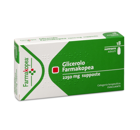 GLICEROLO FARMAK*18SUPP 2250MG