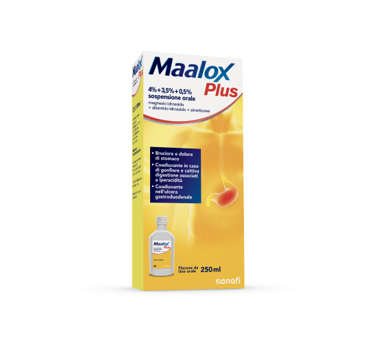 MAALOX PLUS*OS SOSP 4+3,5+0,5%