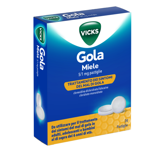 VICKS GOLA*24PAST 5+1MG MIELE